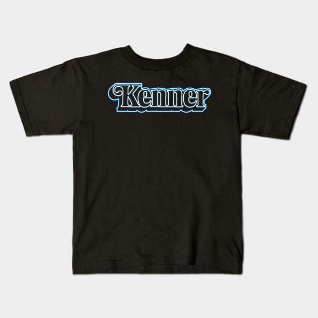 Kenner logo neon Kids T-Shirt by AlanSchell76